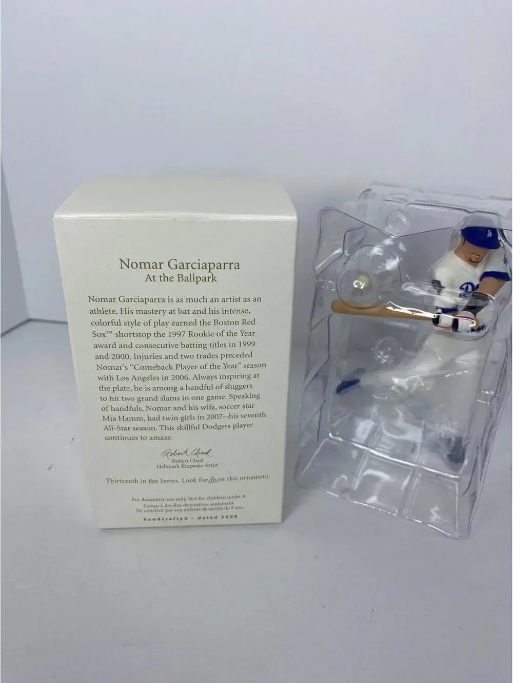 NEW 2008 Hallmark Ornament NOMAR GARCIAPARRA Ballpark Series 13 LA Dodgers